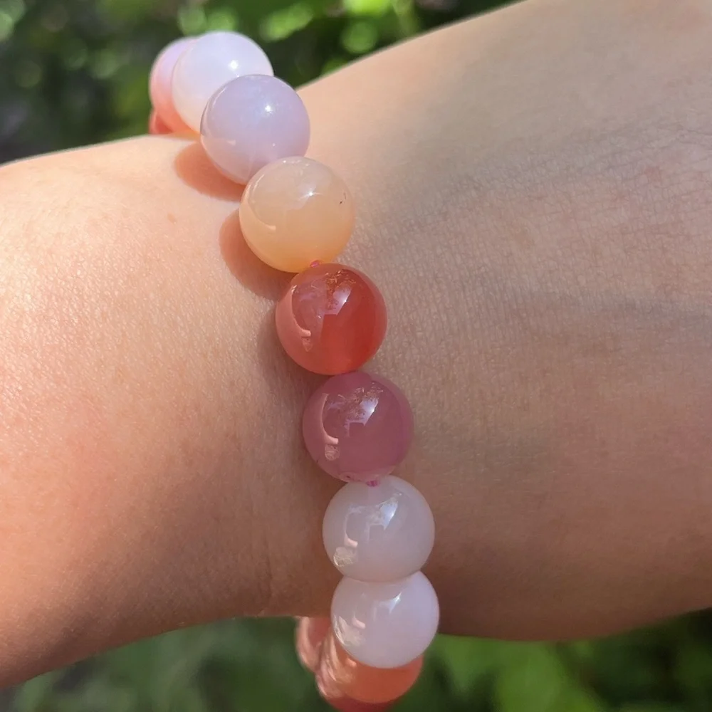 11mm stretchable yanyuan agate‎ bracelet